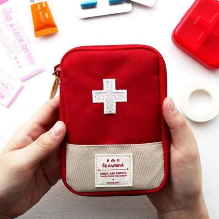 Kit di pronto soccorso portatile con funzione da 5 pezzi. Borsa per medicinali in tessuto di cotone per farmaci di emergenza da viaggio