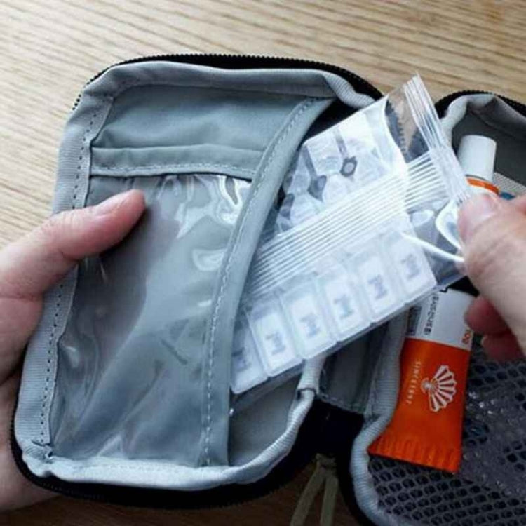 Kit di pronto soccorso portatile con funzione da 5 pezzi. Borsa per medicinali in tessuto di cotone per farmaci di emergenza da viaggio