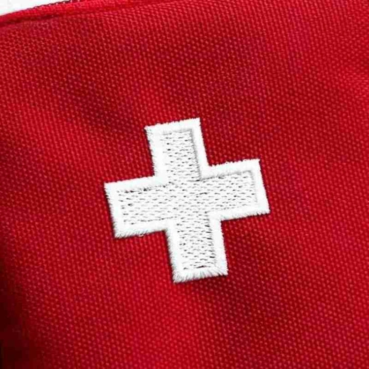 Kit di pronto soccorso portatile con funzione da 5 pezzi. Borsa per medicinali in tessuto di cotone per farmaci di emergenza da viaggio