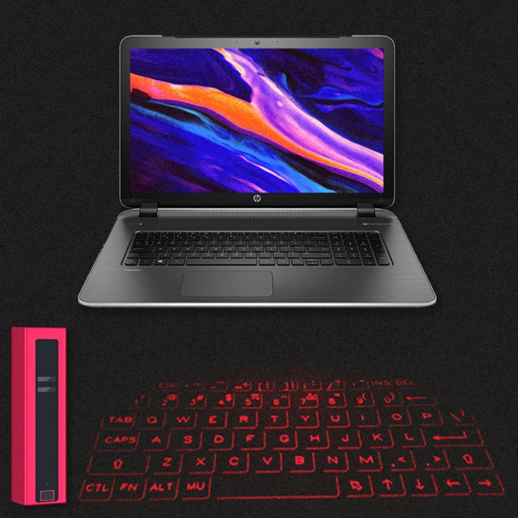 F2 Mouse e tastiera per proiezione laser virtuale con rossetto portatile, Red, Purple, Black, Silver, Rose Gold