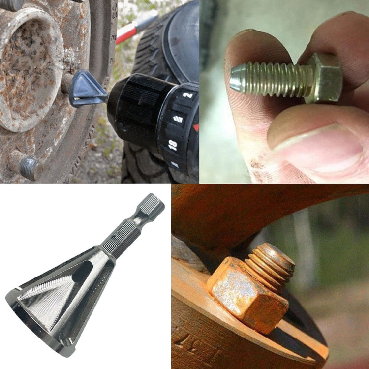 Strumento per smusso esterno per sbavatura in acciaio inossidabile Punta da trapano per durezza ad alta resistenza Rimuovi la sbavatura Smusso scanalato esagonale, Hexagonal grooved chamfer
