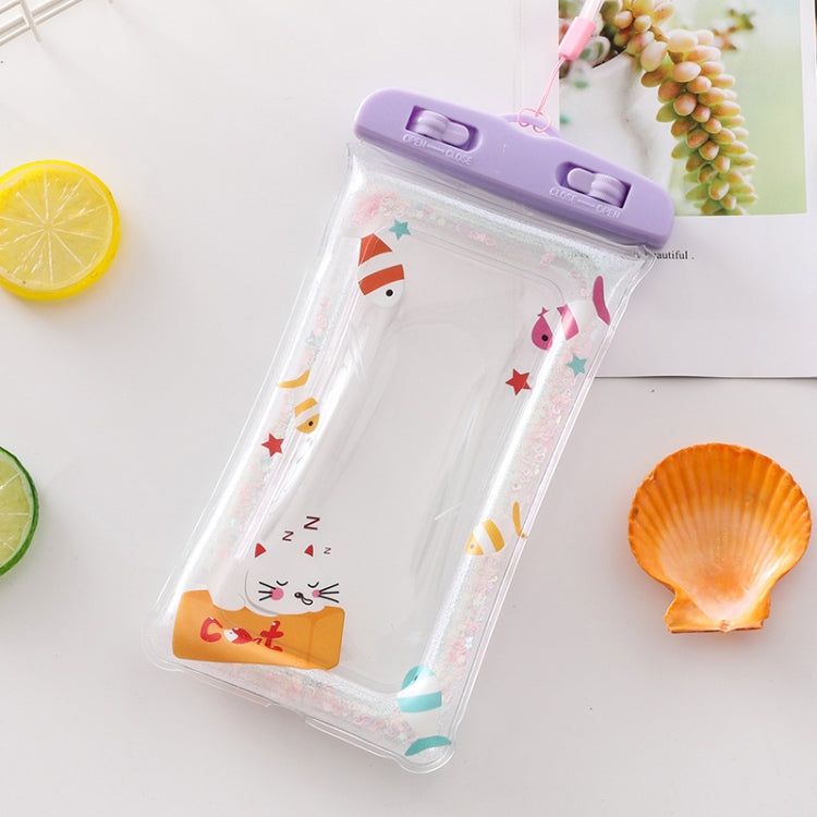 Borsa impermeabile galleggiante per telefono cellulare con airbag gonfiabile per nuoto trasparente, consegna casuale dei colori, Pink Watermelon, Green Peach, Purple Kitten, Blue Bunny, There is a Mine at Home, Green Cactus 1, Green Cactus 2