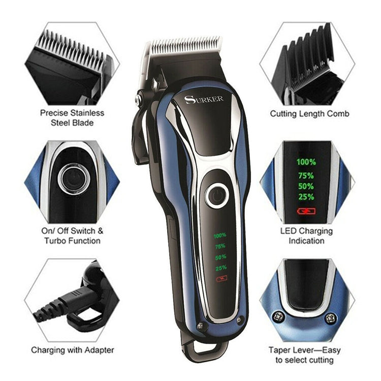 Tagliacapelli elettrico plug-in a doppio uso Surker SK-803 ad alta potenza