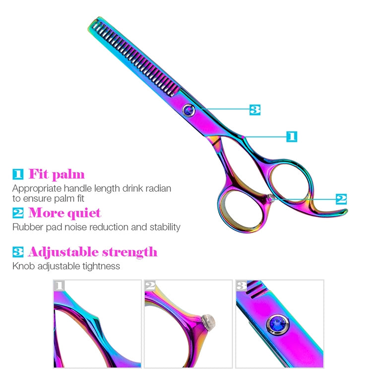 Forbici professionali per taglio capelli, kit per parrucchieri, forbici per sfoltire, barbiere