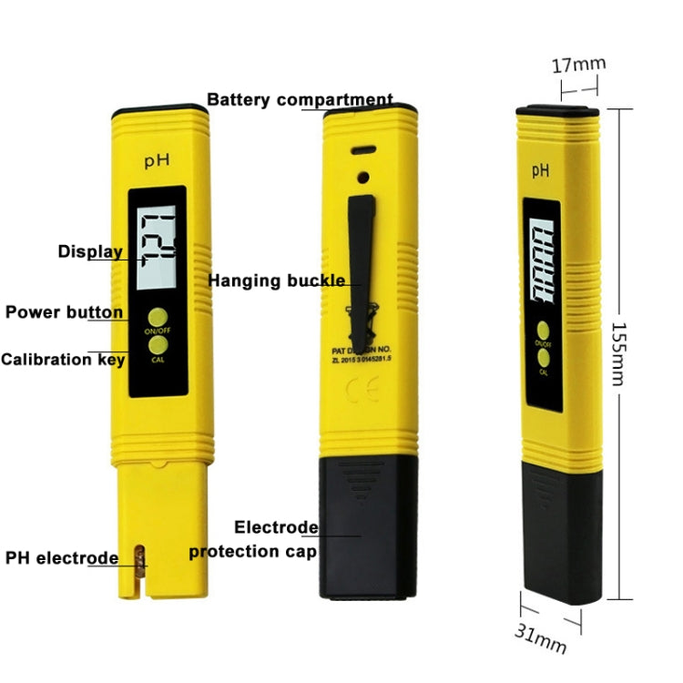 Penna per test PH portatile ad alta precisione Misuratore di acidità PH Strumento per il rilevamento della qualità dell'acqua PH