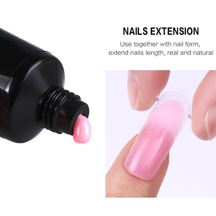 3 pezzi di gel acrilico per unghie in poligel rosa bianco trasparente con cristalli