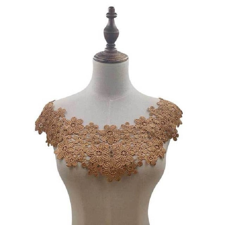Colletto in pizzo Collare finto ricamato cavo tridimensionale Accessori per abbigliamento fai-da-te, dimensioni: circa 45 x 26 cm, Red, Green, Blue, Sky Blue, Purple, Gray, Black, Gold, Beige Brown, Gold Brown, Gold Line, Silver, Navy