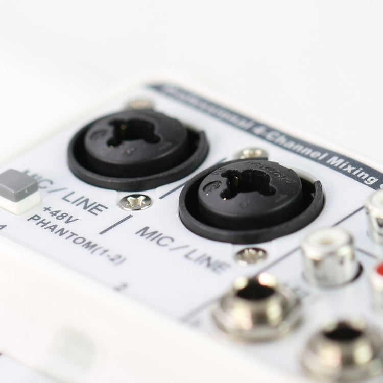 TU04 Console di missaggio audio BT Registra Monitor con alimentazione Phantom 48V Percorsi AUX Plus Effetti Mixer audio a 4 canali con USB