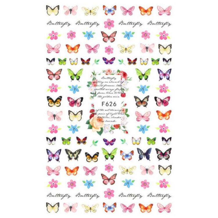 Autoadesivo di arte del chiodo di retro colore della rosa della farfalla adesiva 10pcs 3D