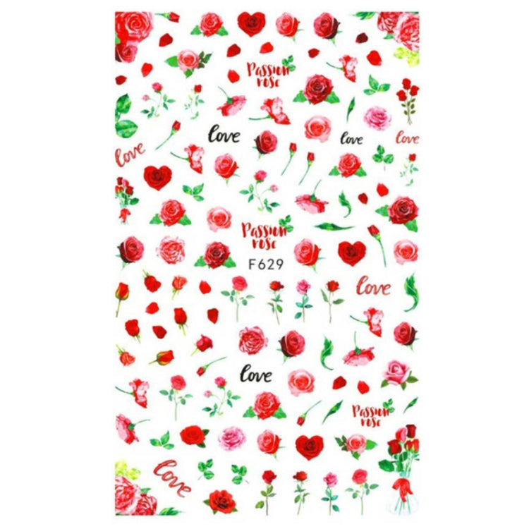 Autoadesivo di arte del chiodo di retro colore della rosa della farfalla adesiva 10pcs 3D