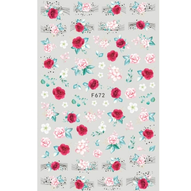 Autoadesivo di arte del chiodo di retro colore della rosa della farfalla adesiva 10pcs 3D
