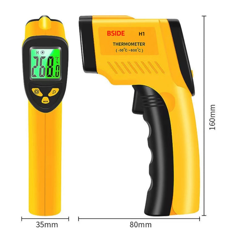 Termometro a infrarossi portatile senza contatto BSIDE H1 da 550 gradi Celsius, H1