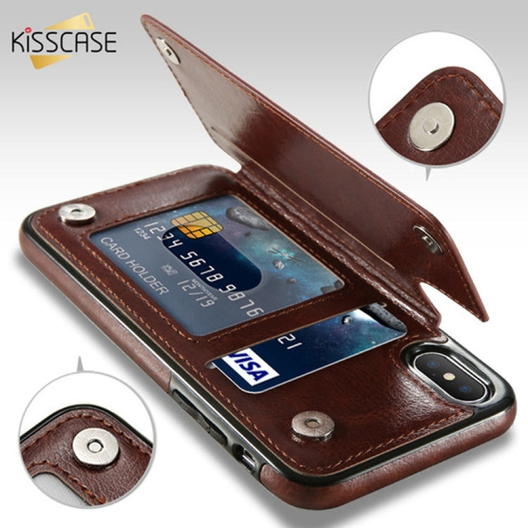 Per iPhone XR Custodia in pelle PU retrò con porta carte multi custodia per telefono, For iPhone XR