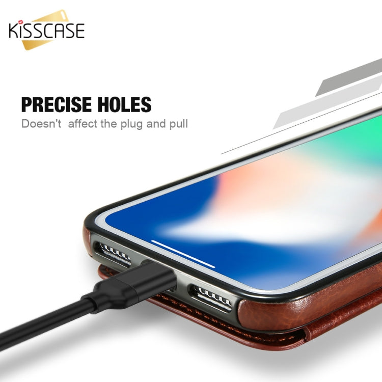 Per iPhone XS Custodia in pelle PU retrò Custodie per telefoni con porta carte multipli, For iPhone XS