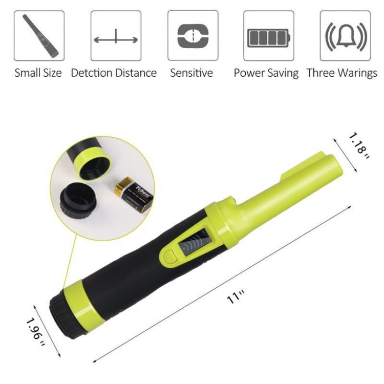Rilevatore di metalli impermeabile portatile HS-10 con display LCD, asta di posizionamento in metallo