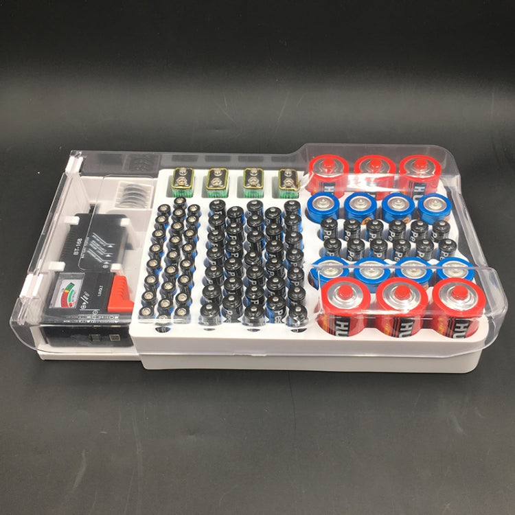 JK-19070823 Scatola di immagazzinaggio della batteria con tester della capacità della batteria