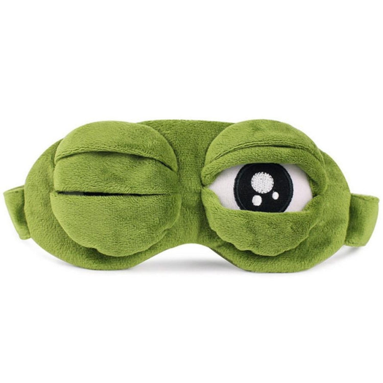 Cute Eyes Plush3D Frog Shade Cover Sleeping Rest Travel Eye Mask con Ice Bag