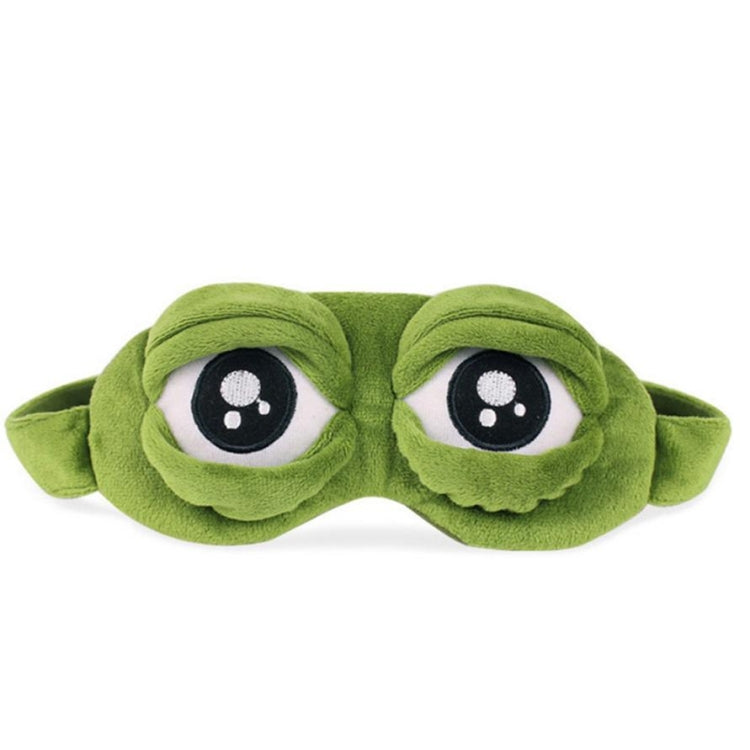 Cute Eyes Plush3D Frog Shade Cover Sleeping Rest Travel Eye Mask con Ice Bag