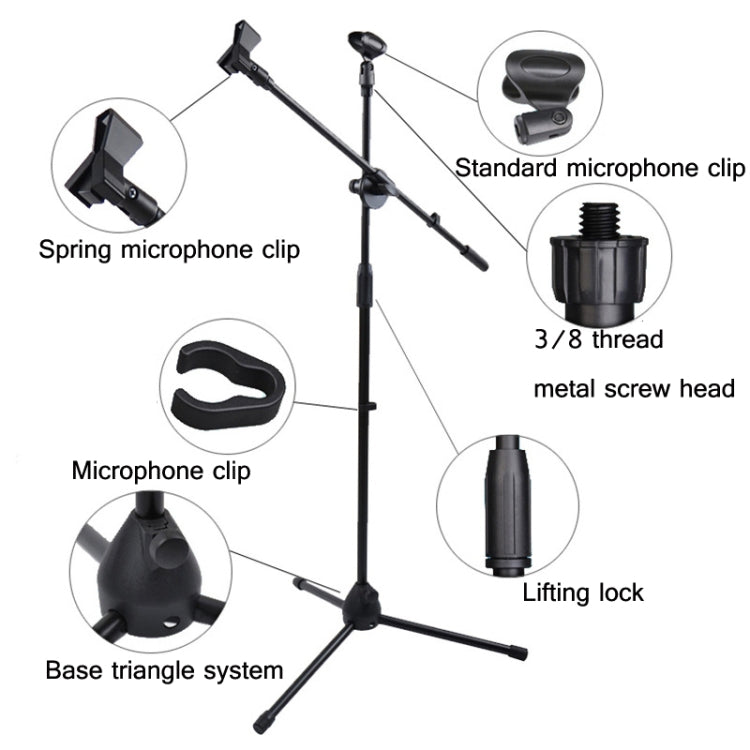Supporto per microfono dal vivo Supporto per microfono da pavimento Treppiede verticale per spettacoli sul palco, ML01, ML02, ML03
