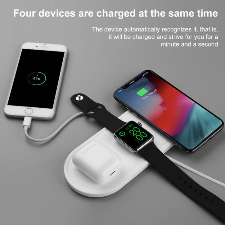 KT-W50A8 Caricabatterie wireless con staffa multifunzione 3 in 1 da 10 W per iPhone / iWatch / AirPods