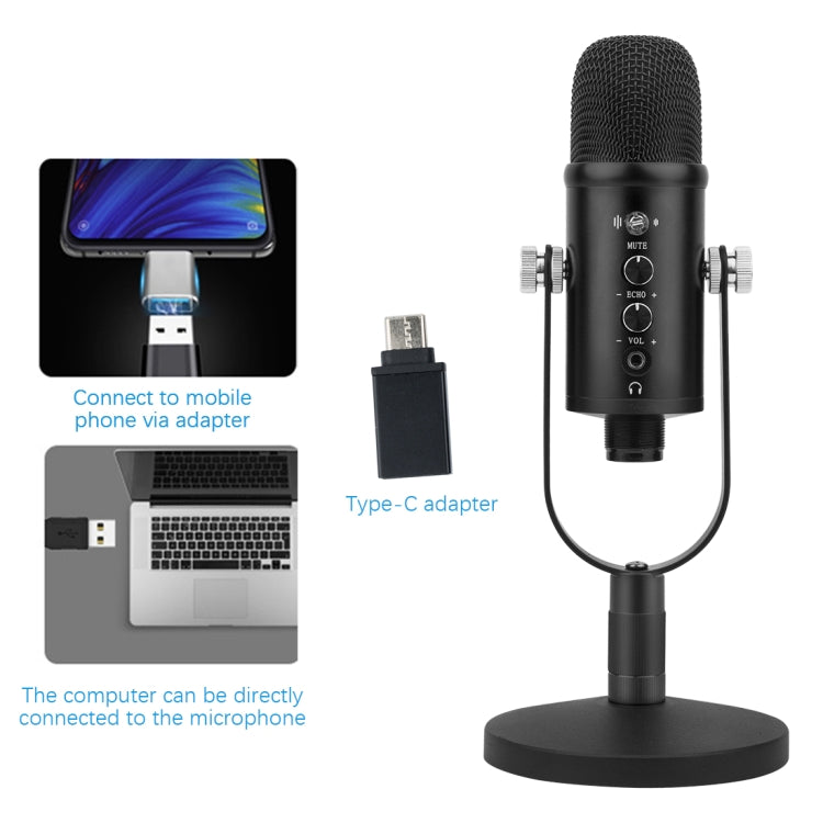 BM-86 Microfono a condensatore USB Registrazione vocale Microfono per computer Set di apparecchiature per trasmissione dal vivo, Standard, Cantilever Bracket Set, Standard+Small Blowout Prevention Net
