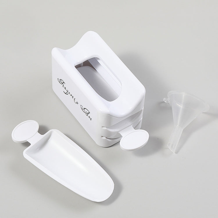 3 PCS Nail Art Scatola per il riciclaggio di gioielli in polvere a doppio strato Contenitore portatile per infiltrazione in polvere Strumento per manicure