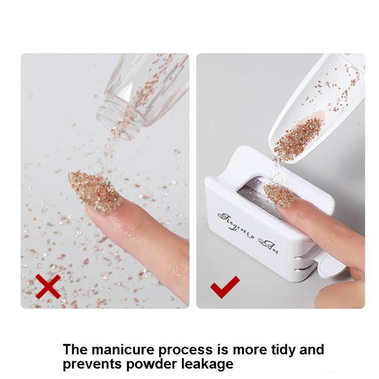 3 PCS Nail Art Scatola per il riciclaggio di gioielli in polvere a doppio strato Contenitore portatile per infiltrazione in polvere Strumento per manicure
