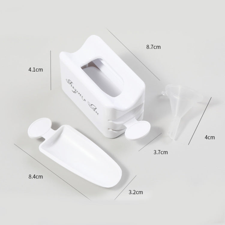 3 PCS Nail Art Scatola per il riciclaggio di gioielli in polvere a doppio strato Contenitore portatile per infiltrazione in polvere Strumento per manicure