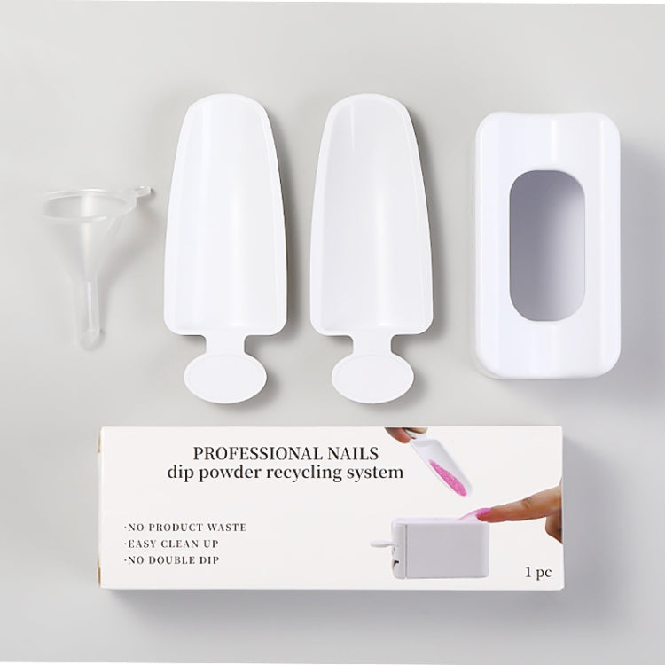 3 PCS Nail Art Scatola per il riciclaggio di gioielli in polvere a doppio strato Contenitore portatile per infiltrazione in polvere Strumento per manicure