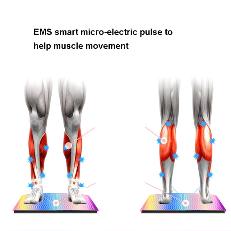 EMS Colorful Foot Massage Foot Pad Pulse Foot Massage Machine Smart Agopuntura Foot Massage Pad con telecomando