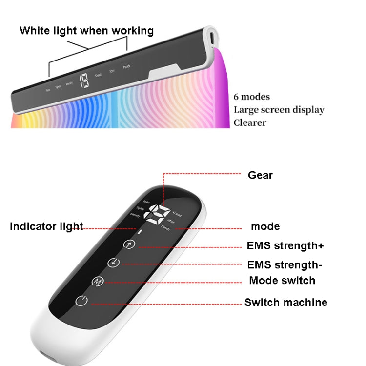 EMS Colorful Foot Massage Foot Pad Pulse Foot Massage Machine Smart Agopuntura Foot Massage Pad con telecomando
