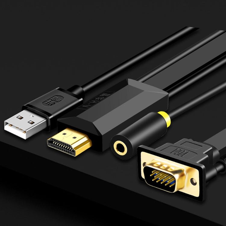 JH HV10 1080P Cavo HDMI a VGA Proiettore TV Box Computer Notebook Cavo adattatore display industriale, 1m, 2m, 3m, 5m, 10m