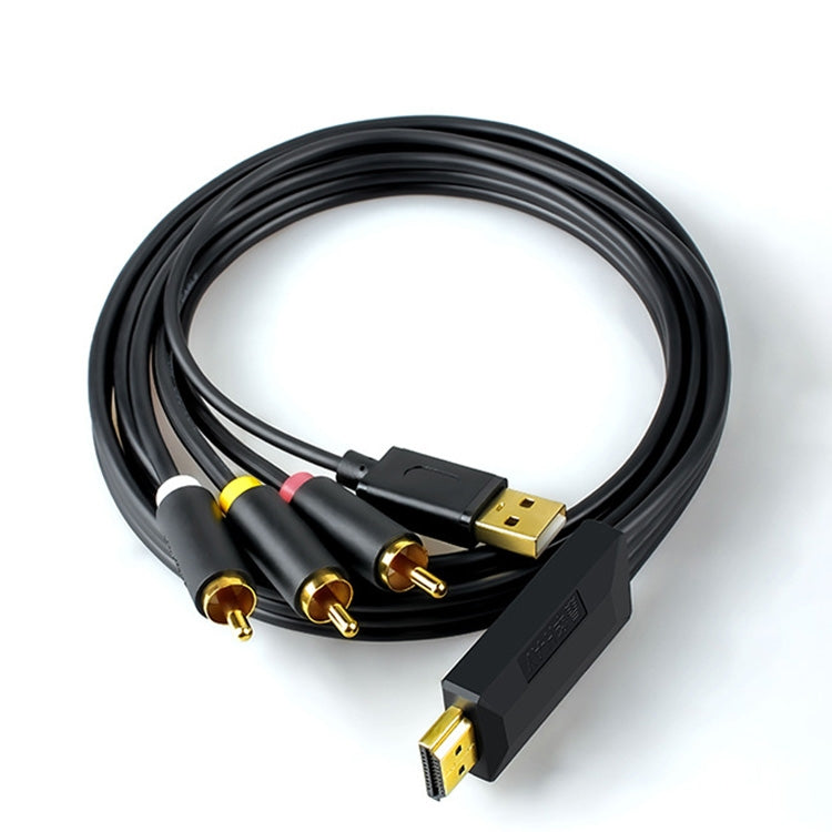JingHua HDMI-3RCA Cavo di conversione da HDMI a 3RCA Set-Top TV Proiettore Cavo convertitore AV Lotus, 1m, 2m, 3m, 5m
