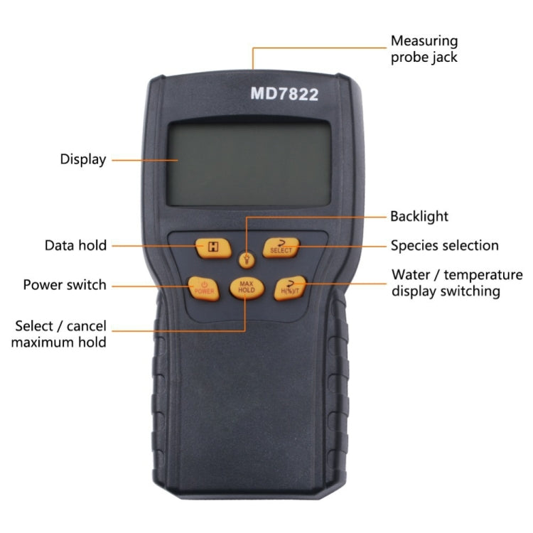 MD7822 Smart Grain Moisture Tester Misuratore di umidità digitale a sonda ultra lunga
