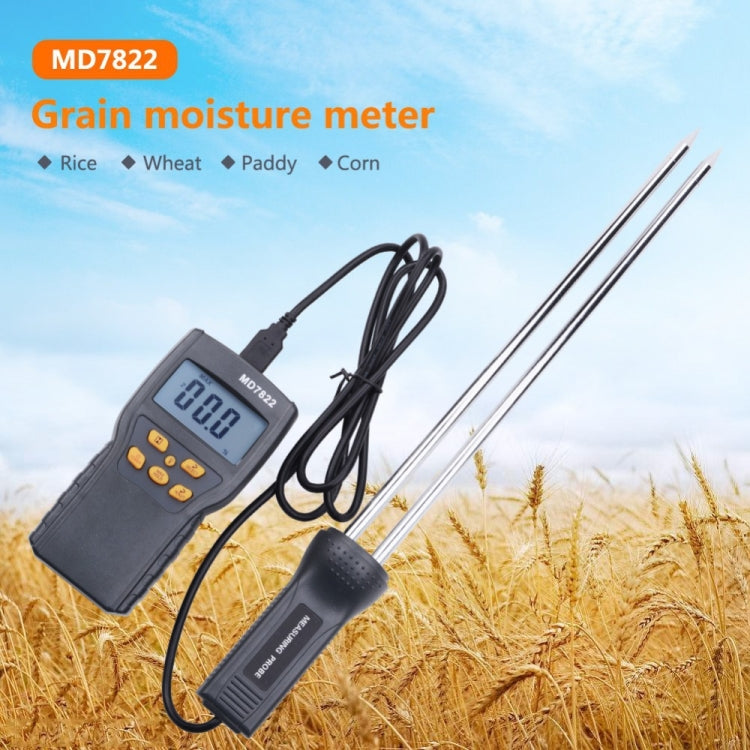 MD7822 Smart Grain Moisture Tester Misuratore di umidità digitale a sonda ultra lunga