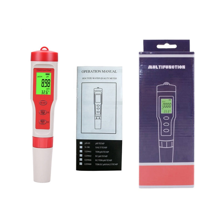 Tester portatile 4 in 1 PH/TDS/EC/TEMP Tester multifunzionale per la qualità dell'acqua, 4-in-1 Test Pen