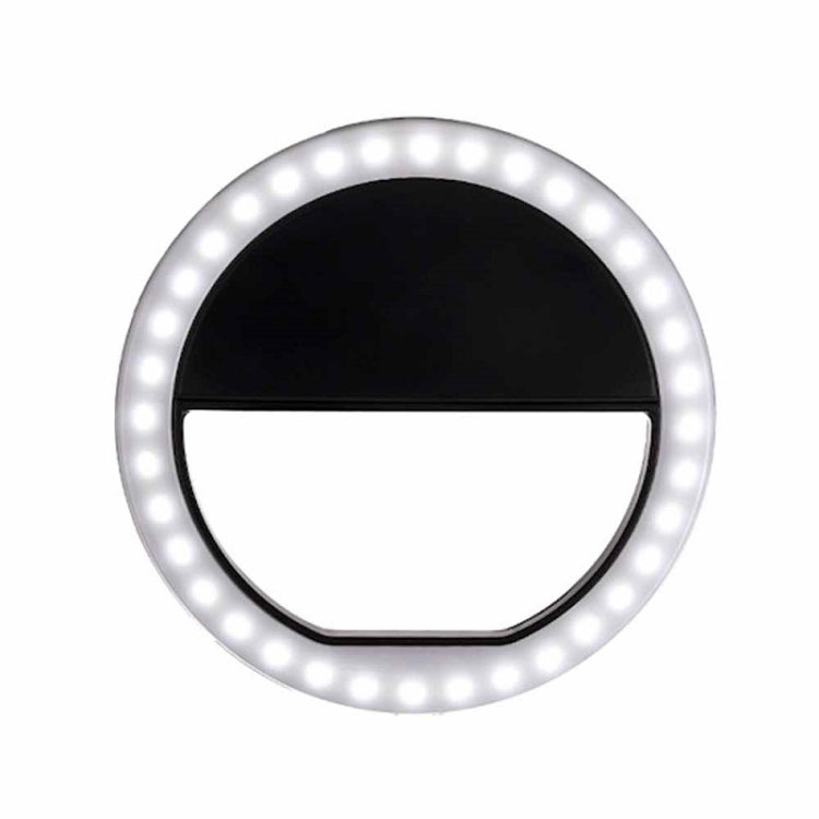 Torcia LED a forma di anello per telefono cellulare con luce di riempimento per selfie da 2 pezzi per fotografie dal vivo, White, Black, Pink