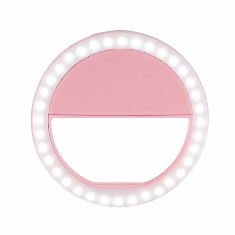 Torcia LED a forma di anello per telefono cellulare con luce di riempimento per selfie da 2 pezzi per fotografie dal vivo, White, Black, Pink