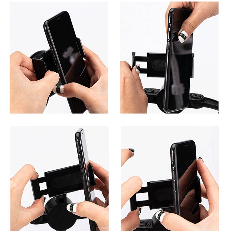 Staffa per telefono cellulare tablet desktop con regolazione telescopica, specifica:, K06 Three-seat (Black), K06 Three-seat (White), K07 Three-seat With Fill Light (Black), K07 Three-seat With Fill Light (White), K05 Flat Plate (Black Gray)