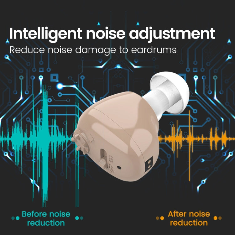 Z-12 Apparecchio acustico con amplificatore audio in-ear ricaricabile con caricatore per base USB, Z-12