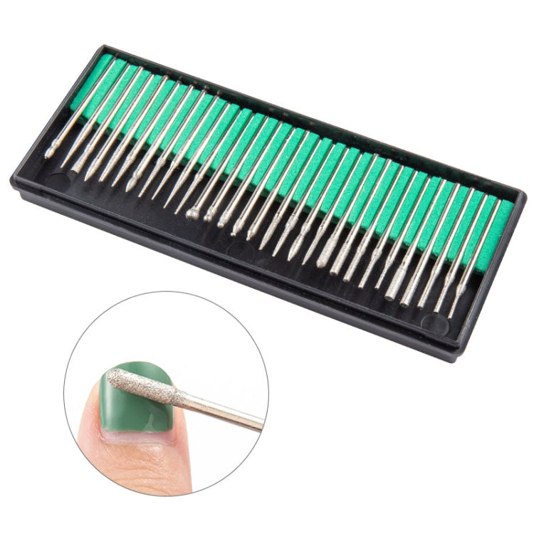 3 PCS 30 Bastoncini Teste per smalto diamantato Set di strumenti per fototerapia e accessori per rettificatrici di cristallo