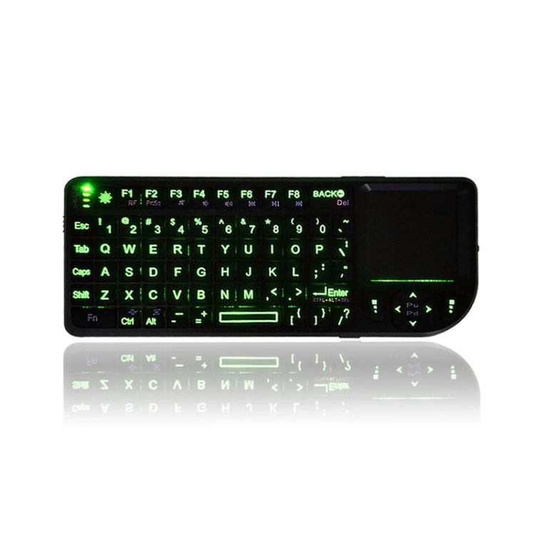 Mini mouse e tastiera wireless A8 con tastiera touchpad laser, English White Backlight, English Colorful Backlight