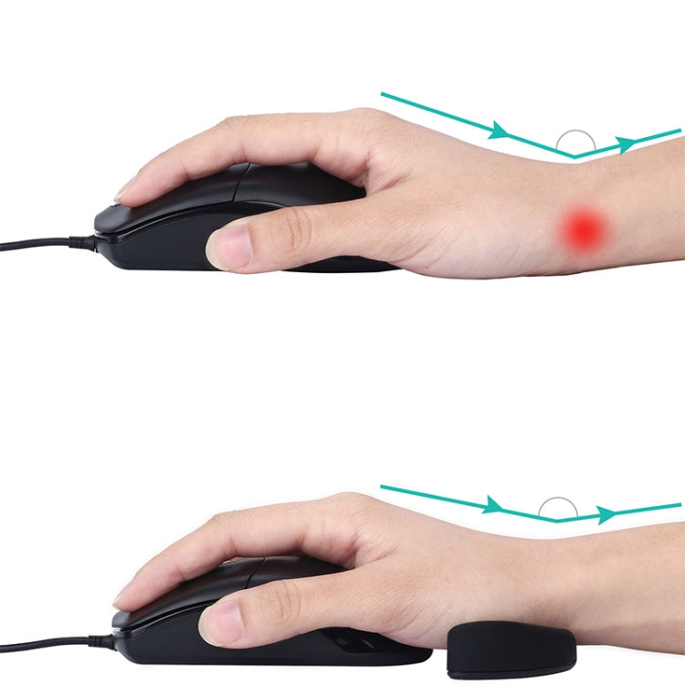 Supporto per polso in silicone Mouse Pad Mobile Palm Rest Office Hand Rest, Black Right Hand