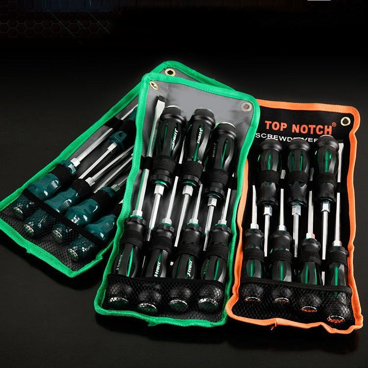 7 pezzi/set cacciavite a percussione cacciavite a nucleo passante resistente all'olio cacciavite per riparazioni auto domestiche, consegna casuale di colori, 7 PCS / Set