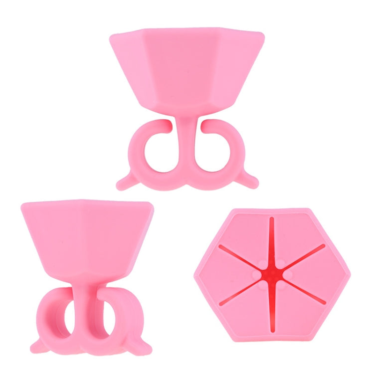 5 pezzi copri bottiglia indossabile per smalto per unghie in silicone antispruzzo supporto per dita per smalto consegna colore casuale