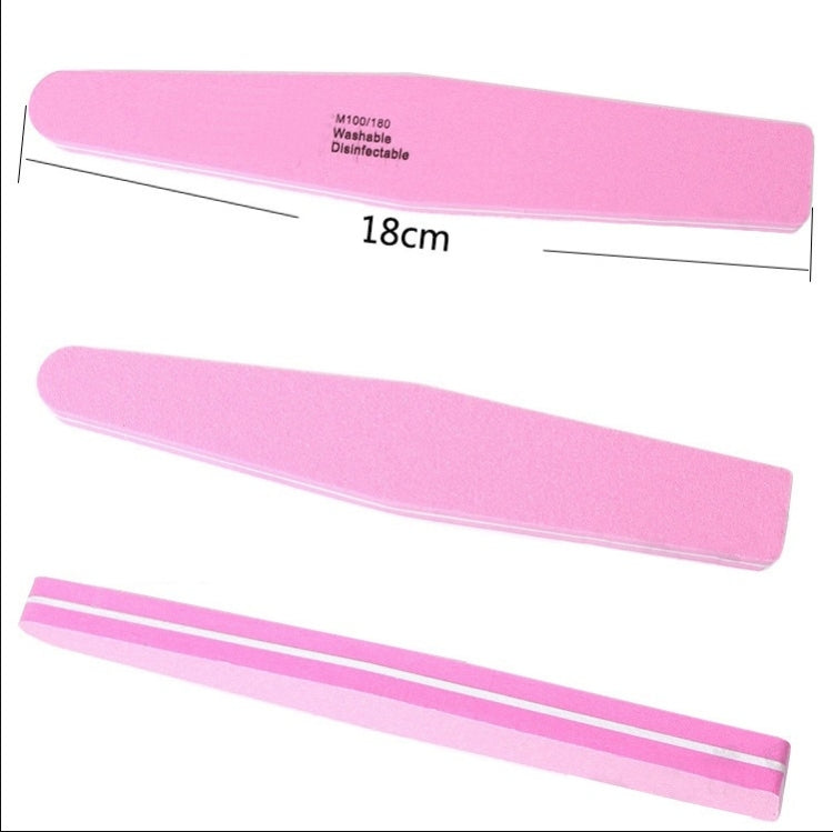 20 PCS 178x28x12mm Strumento per unghie in spugna ad alta elasticità a forma di diamante Consegna colore casuale