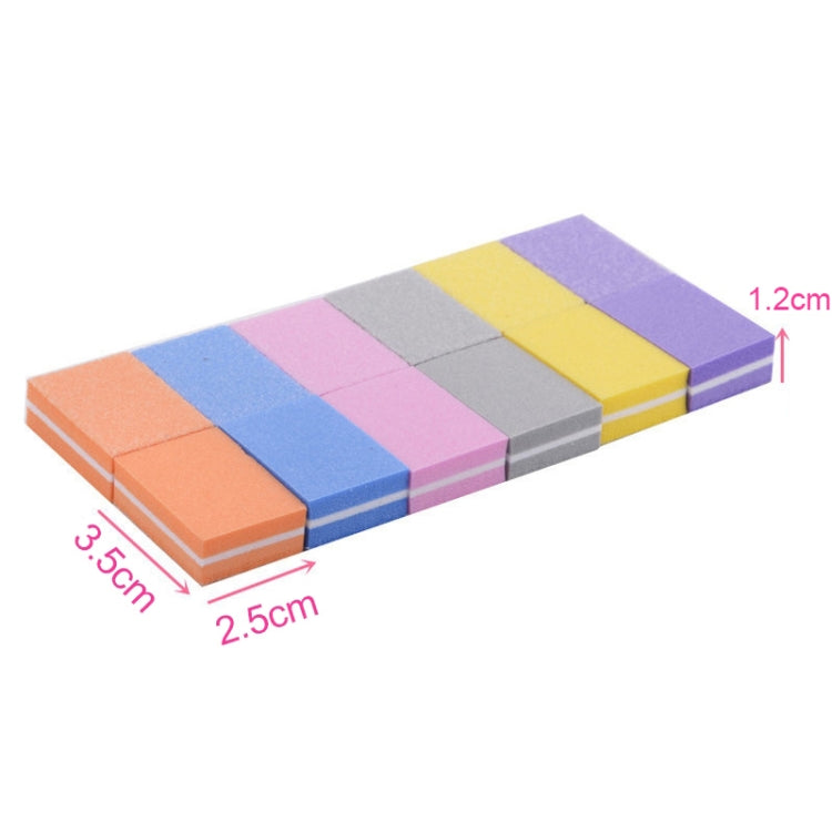 50 pezzi 35x25x10mm EVA piccola lima per unghie in spugna quadrata consegna colore casuale