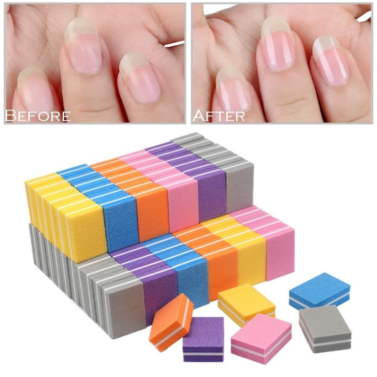 50 pezzi 35x25x10mm EVA piccola lima per unghie in spugna quadrata consegna colore casuale