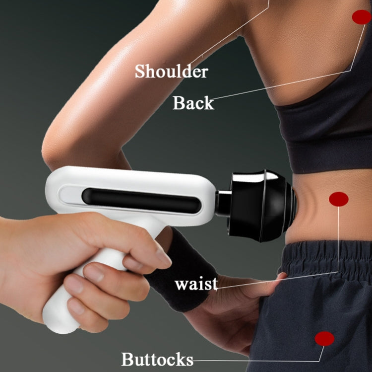 Pistola per massaggio con schermo tattile LCD regolabile a 12 velocità con pistola a fascia elettrica ricaricabile USB mini portatile