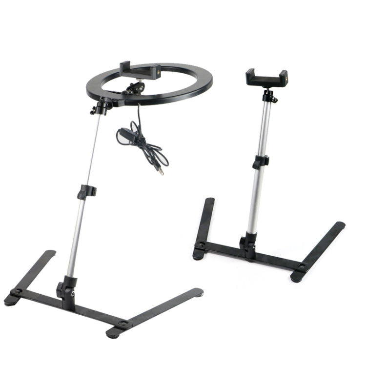 FP-10 Supporto fotografico multifunzione da tavolo Supporto per telefono Live Stand Luce di riempimento a LED, Specifica:, Desktop Bracket + Phone Clip, Desktop Bracket + Clip + Ring Lamp